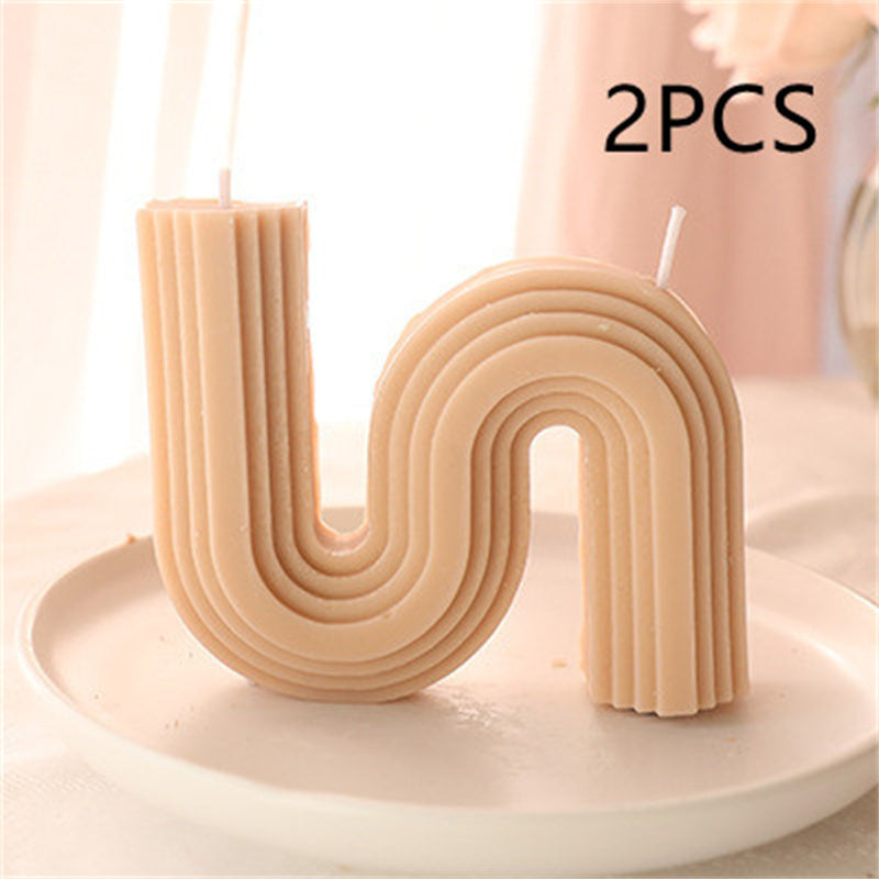 Pastel Curved Candles for a Calming, Eco-Friendly Home