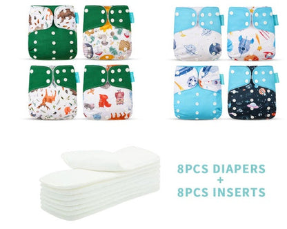 Eco-Friendly Reusable Cloth Diapers - Sustainable, Adjustable, and Gentle on Baby's Skin