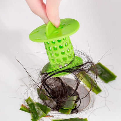 Eco-Friendly Drain Hair Catcher - Reusable Silicone Sewer Filter for Clog Prevention