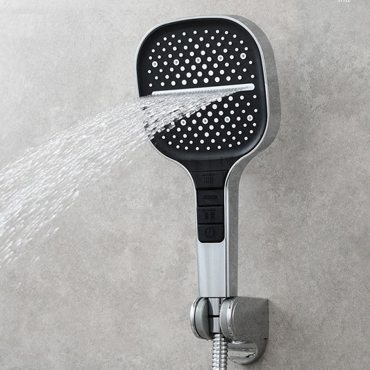 Eco-Friendly Water-Saving Showerhead in Black and Silver