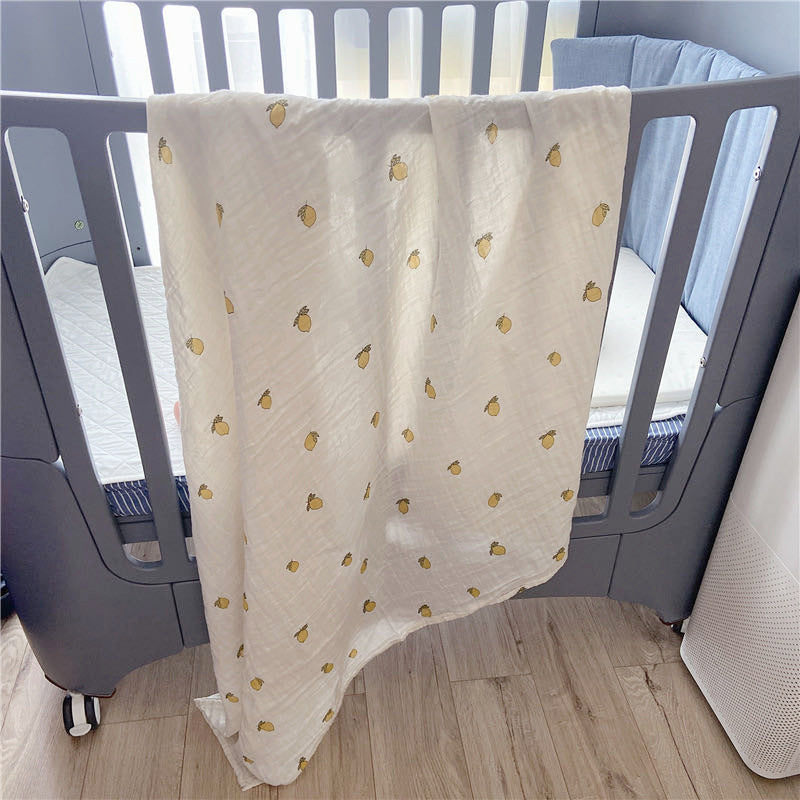 Eco-Friendly Lemon Pattern Cotton Towel - Sustainable & Reusable