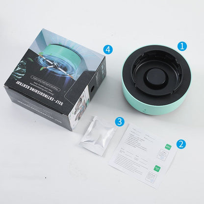 Green Multipurpose Ashtray Air Purifier - Smoke & Odor Reducer