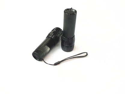 Eco-Friendly Rechargeable Black Flashlight - Durable & Sustainable Lighting