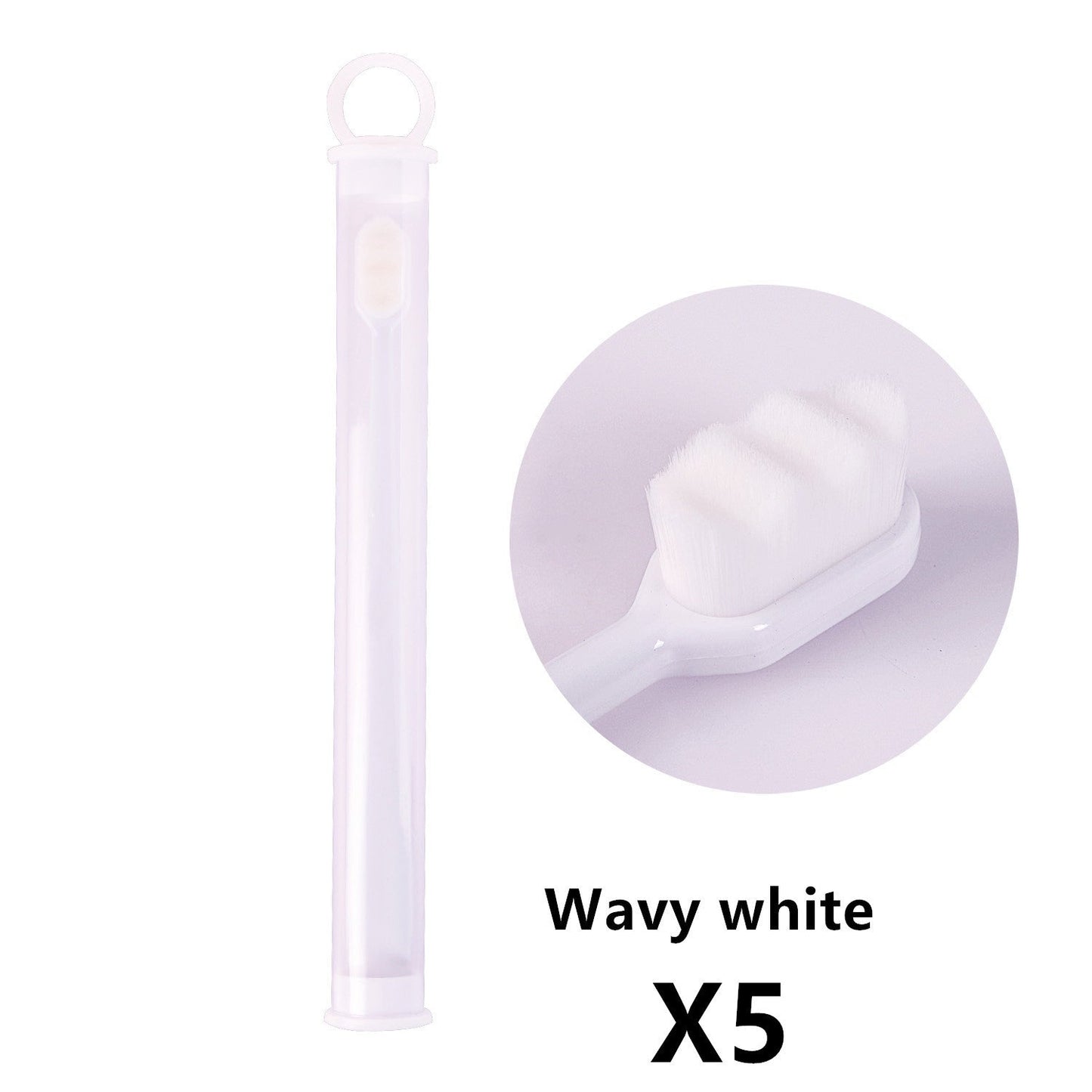 Eco-Friendly Bamboo Toothbrush with Wavy Handle Design