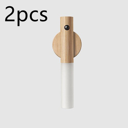 Eco-Friendly Wall-Mounted Night Light with Wood Finish