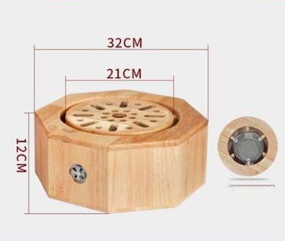 Natural Wooden Octagonal Foot Massager for Relaxation and Wellness