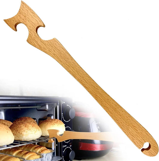 Eco-Friendly Wooden Oven Rack Puller - Natural Wood Kitchen Tool