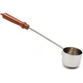 96 Pieces Stainless Steel Liquid Servers with Long Plastic Handle (Deep Serving Ladle for Soup – Curry – Gravy and Sauces – Silver and Brown)
