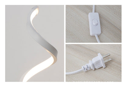 Energy-Efficient Spiral LED Table Lamp - Warm White Light