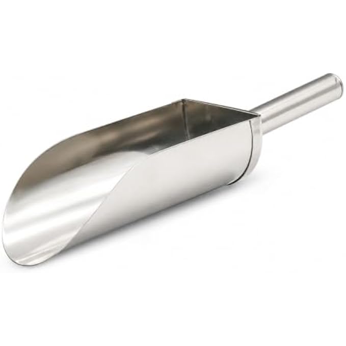 72 Pieces Stainless Steel Atta Scoops (Food Safe Multipurpose Flour Scoop for Atta – Rice – Grains and Dry Ingredients – Durable Easy Clean Kitchen Scoop – Silver)