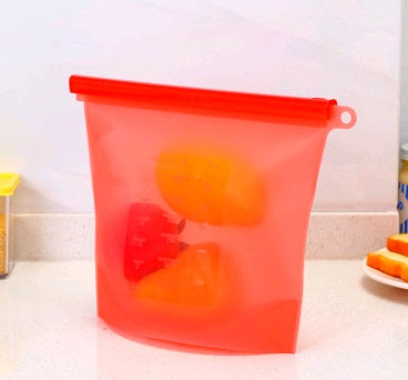 Eco-Friendly Reusable Silicone Food Storage Bag - Translucent Green