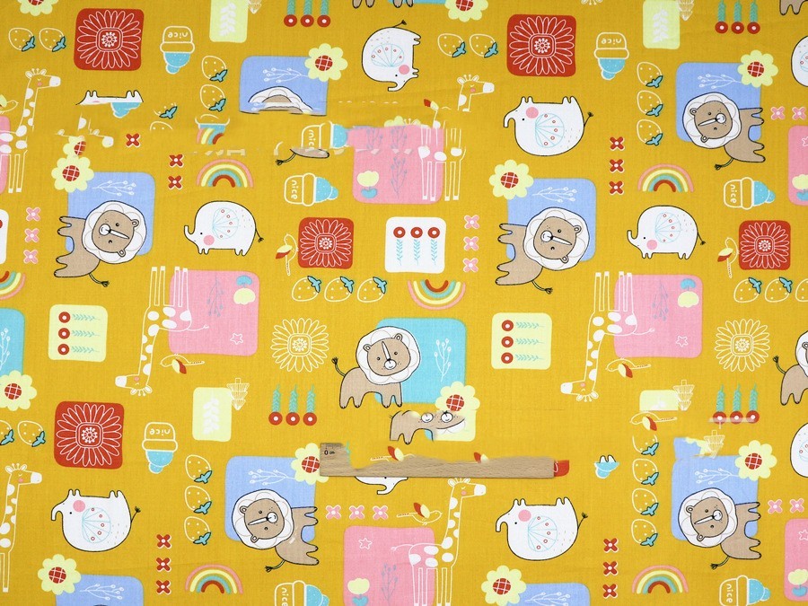 Eco-Friendly Reusable Cloth Napkins - Multicolored Animal Designs