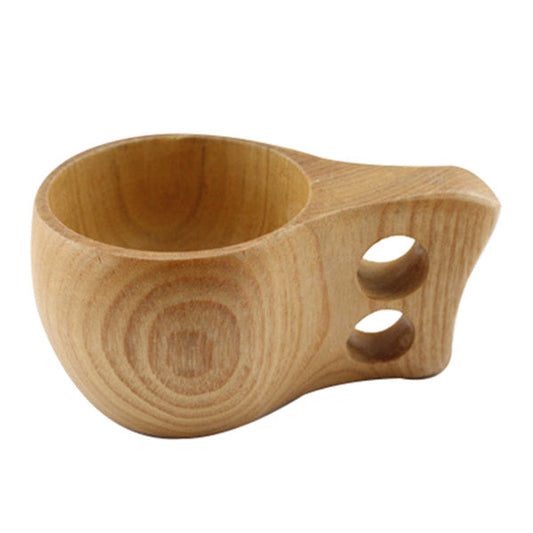 Eco-Friendly Wooden Cup with Handle