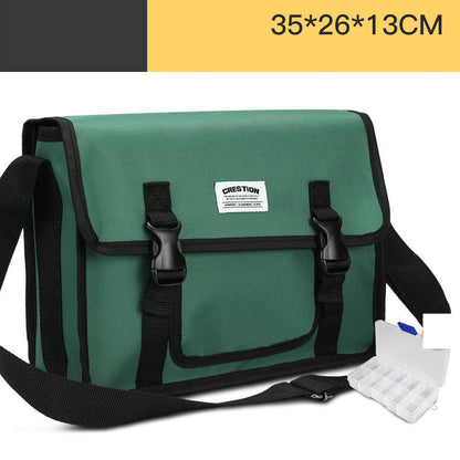Durable Black and Yellow Tool Bag with Organizer Box