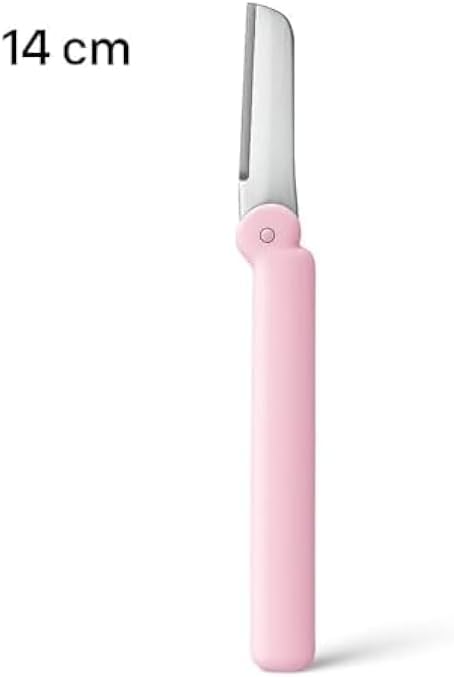 Eyebrow Razor Pink 14cm - Facial Hair Remover Brow Razor Precision Trimmer Stainless Steel Safety Blade