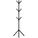 72 Pieces 3-Tier Freestanding Metal Coat Racks with Multiple Hooks and Tripod Base for Coats (Hats – Bags – Entryway – Bedroom and Office – Black)