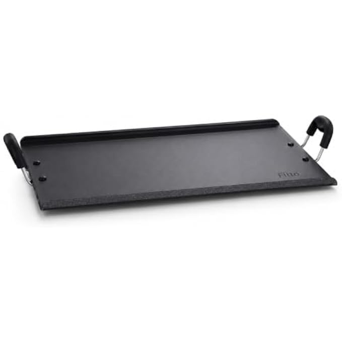 48 Pieces Nonstick Rectangular Dosa Tawas with Easy-Grip Handles (Raised Edge Flat Griddle Pan for Roti – Pancakes and Everyday Cooking – Black)