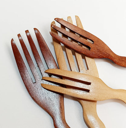 Eco-Friendly Wooden Forks - Sustainable, Reusable Cutlery Set