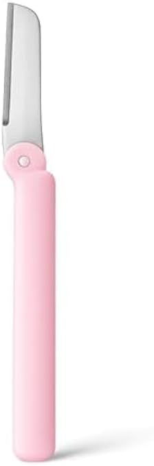 Eyebrow Razor Pink 14cm - Facial Hair Remover Brow Razor Precision Trimmer Stainless Steel Safety Blade