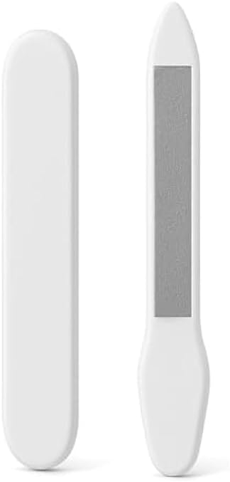 White Nail File Emery Board - Nail Filer for Manicure & Pedicure, Portable Nail Buffer & Shaper