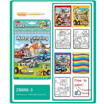 Ocean-Themed Reusable Water Drawing Book for Kids