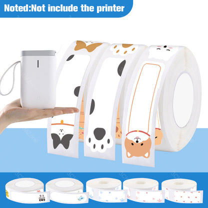 Eco-Friendly Heart Pattern Adhesive Labels - Sustainable & Biodegradable