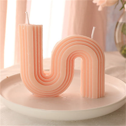 Pastel Curved Candles for a Calming, Eco-Friendly Home