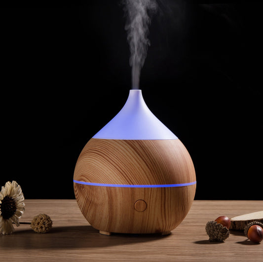 Natural Wood Grain Teardrop Essential Oil Diffuser