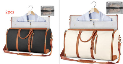 Versatile Light Pink Garment & Duffel Bag for Eco-Friendly Travel