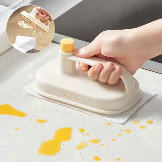 Eco-Friendly Oval Cleaning Brush with Handle