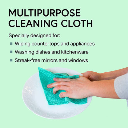 Eco-Friendly Swedish Dishcloth - Green Biodegradable Cleaning Cloth
