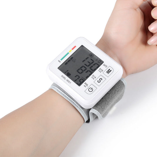 Compact Digital Wrist Blood Pressure Monitor with Eco-Friendly Design