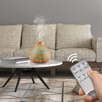 Eco-Friendly Essential Oil Diffuser with LED Light and Remote Control
