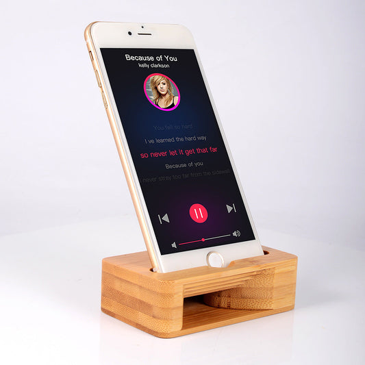 Eco-Friendly Bamboo Phone Stand - Sustainable Docking Station