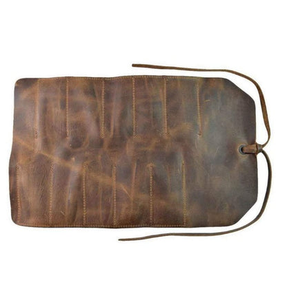 Eco-Friendly Leather Tool Roll Organizer