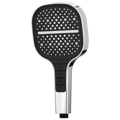 Eco-Friendly Water-Saving Showerhead - Black & Silver Square Design