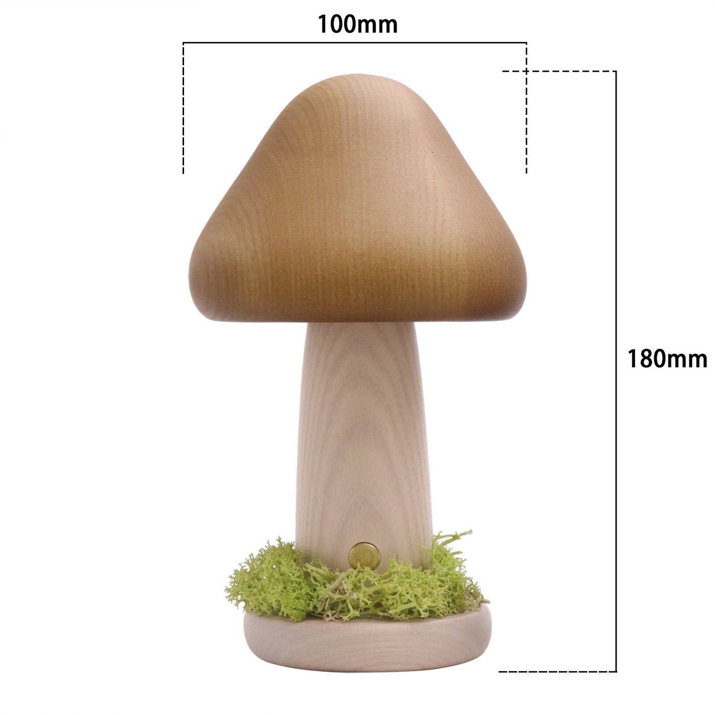 Eco-Friendly Mushroom-Shaped Wooden Lamp for Natural Lighting