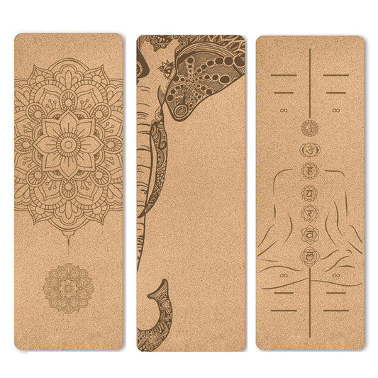 Eco-Friendly Cork Yoga Mat with Natural Designs