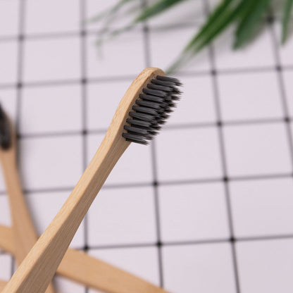 Eco-Friendly Bamboo Toothbrush with Biodegradable Handle and Plastic-Free Packaging