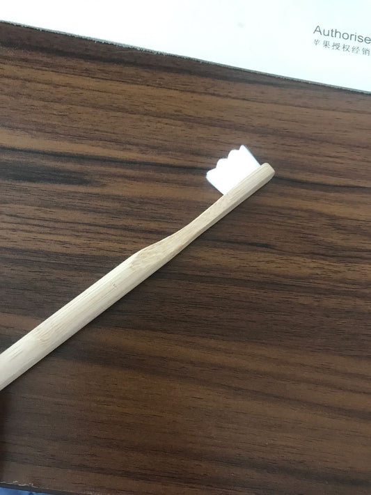 Eco-Friendly Bamboo Toothbrush with Natural Wood Handle