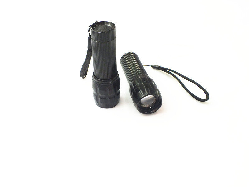 Eco-Friendly Rechargeable Black Flashlight - Durable & Sustainable Lighting