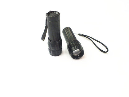 Eco-Friendly Rechargeable Black Flashlight - Durable & Sustainable Lighting