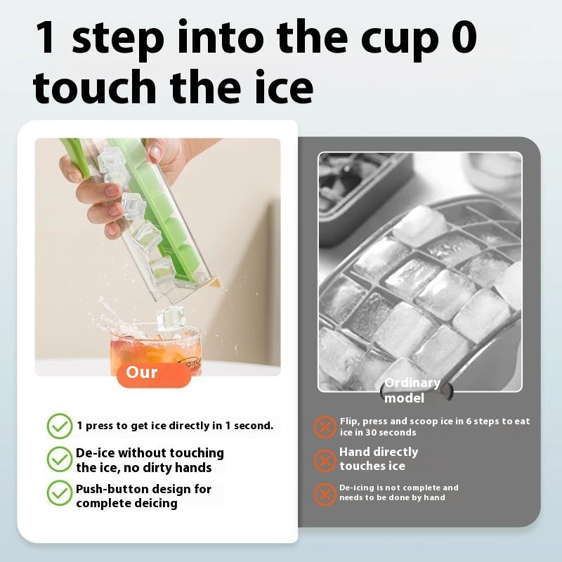 Hygienic Reusable Ice Cube Tray with Dispenser - Eco-Friendly Kitchen Essential