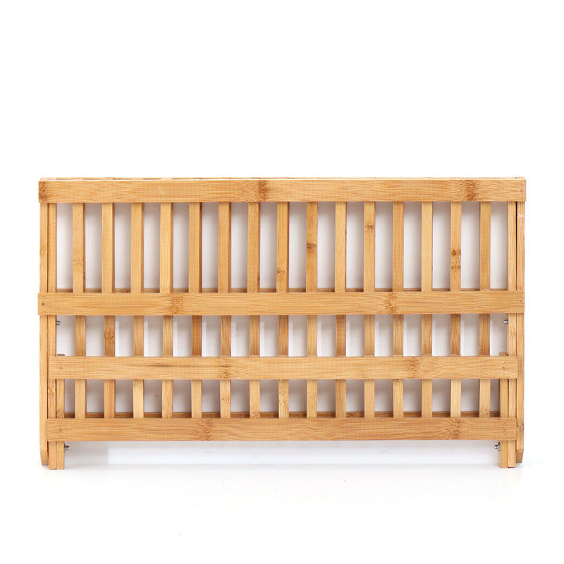 Eco-Friendly Bamboo Dish Drying Rack - X-Shaped Foldable Design