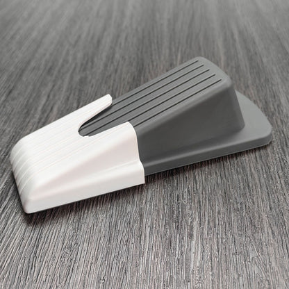 Eco-Friendly Teal & White Doorstop Wedge - Durable Silicone Design