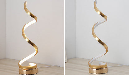 Energy-Efficient Spiral LED Table Lamp - Warm White Light