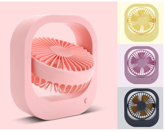 Compact Energy-Efficient Desk Fan in Square Frame