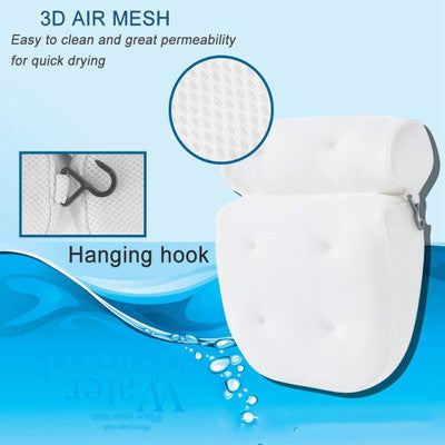 Luxurious Quick-Dry Contoured Bath Pillow with Headrest