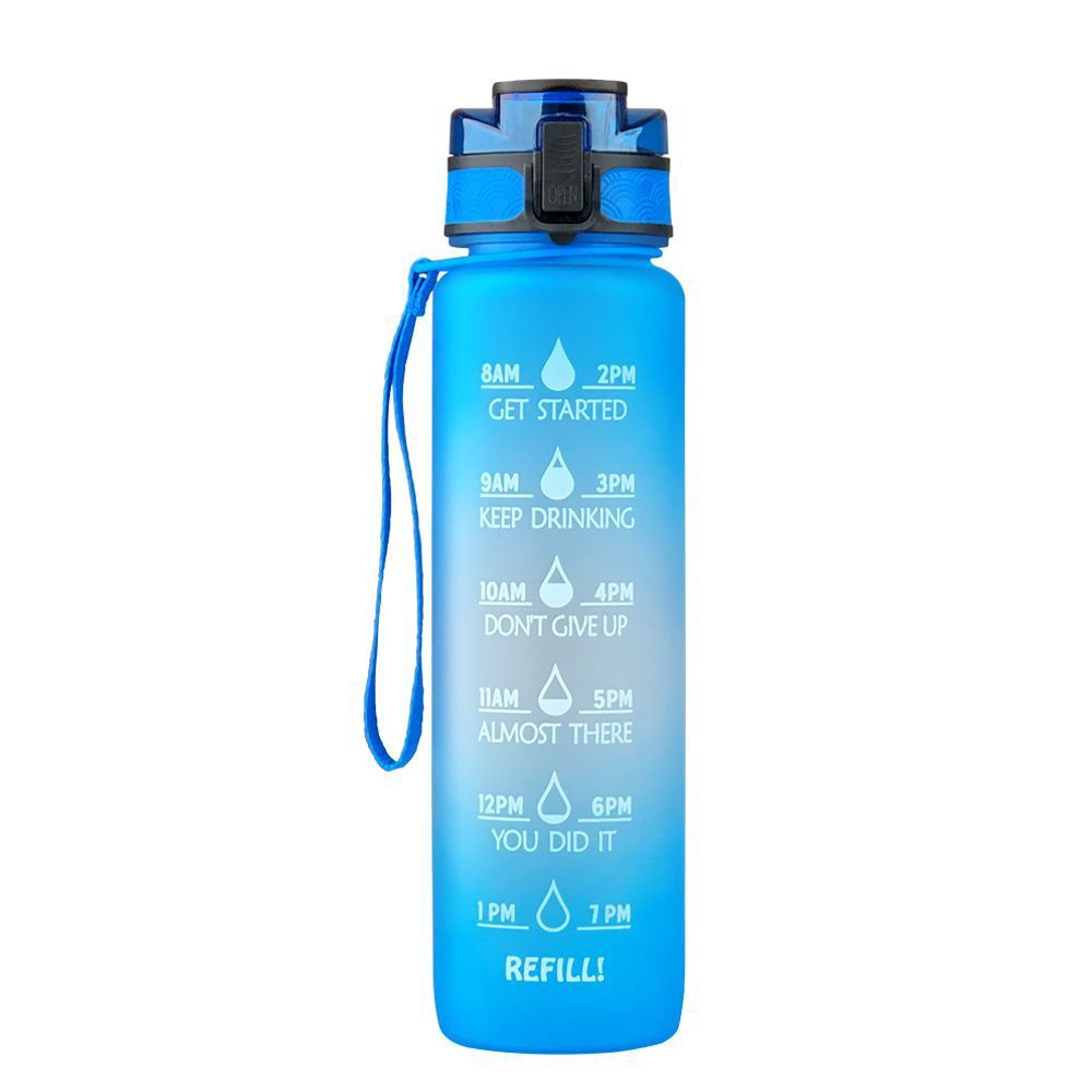 Hydration Time-Marker Water Bottle - Eco-Friendly, BPA-Free, 1L Capacity