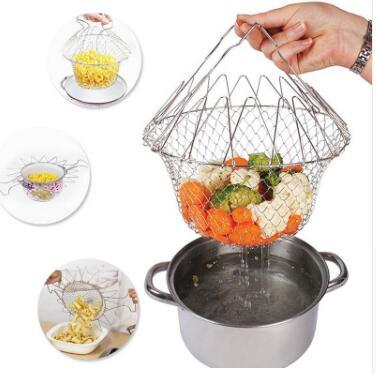Collapsible Stainless Steel Cooking Basket